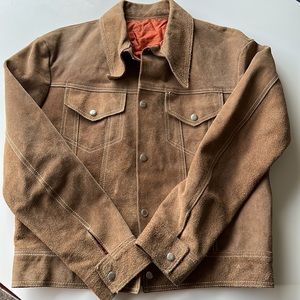 Vintage brown leather suede amazing jacket